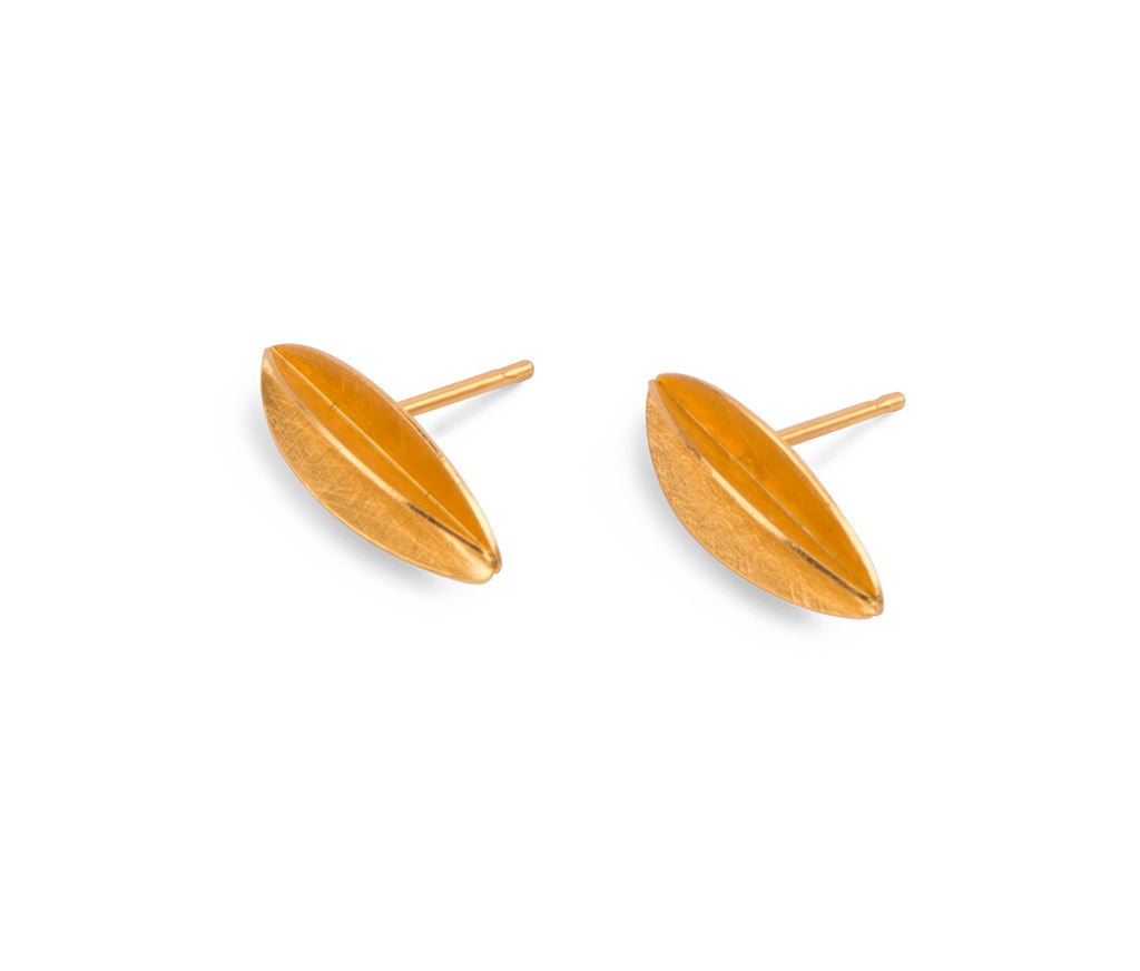 Textured Silver Gold Plated Earrings