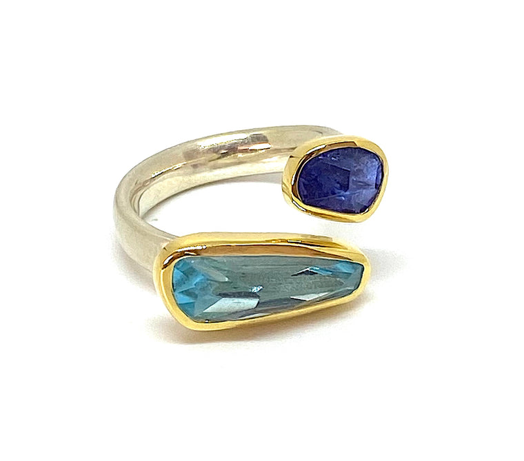 Gold, Silver & Color Gemstone Ring