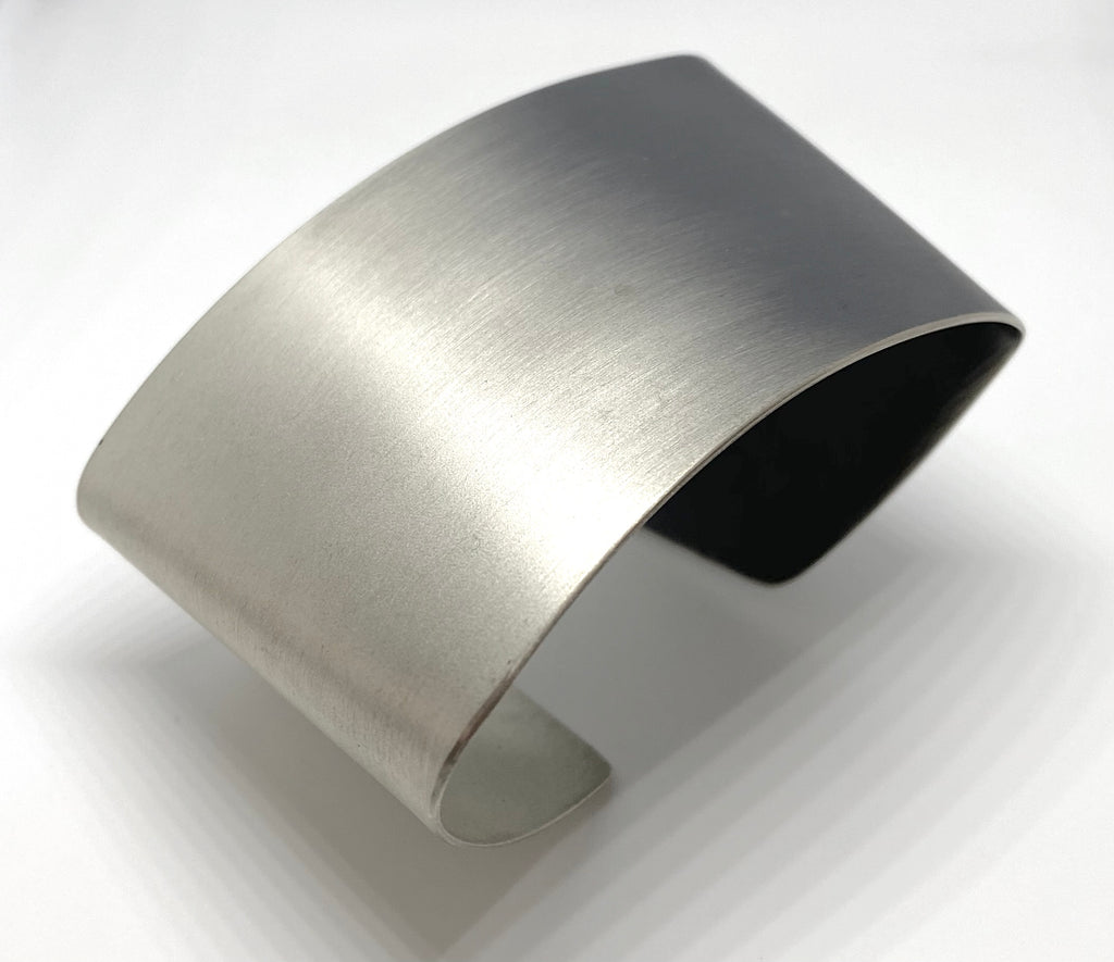 Silver Cuff Bracelet with texture