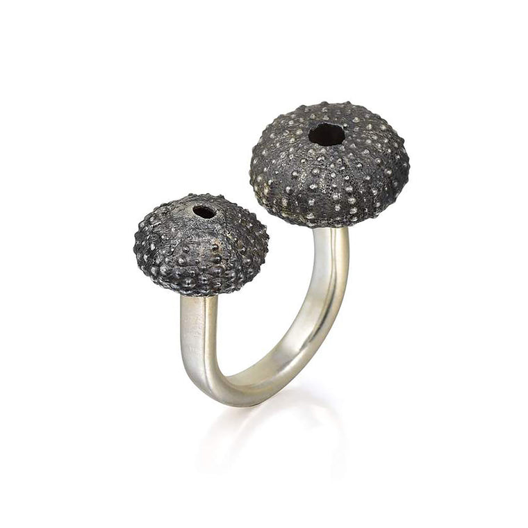 Silver Double Sea Urchin Ring