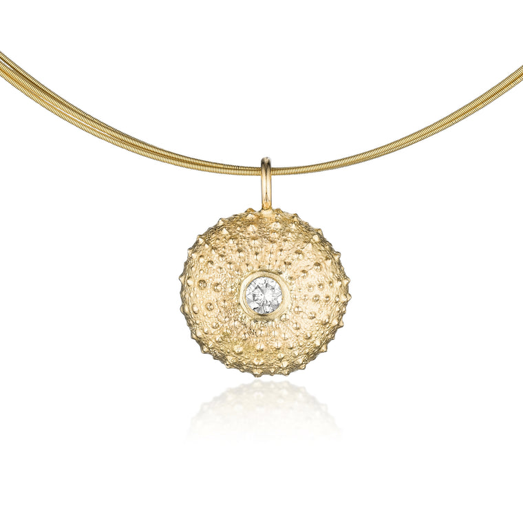 Gold & Diamond Sea Urchin Necklace