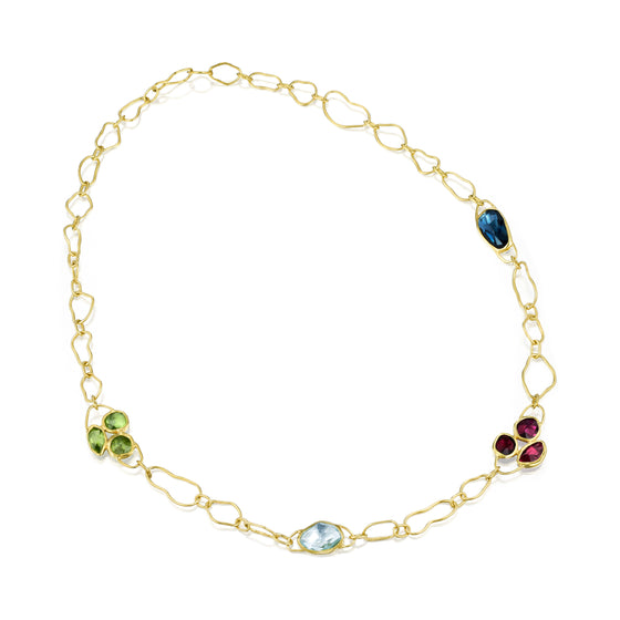 Gold & Color Gemstone Necklace