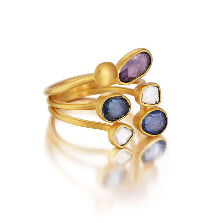 Gold, Color Gems & Diamond Ring